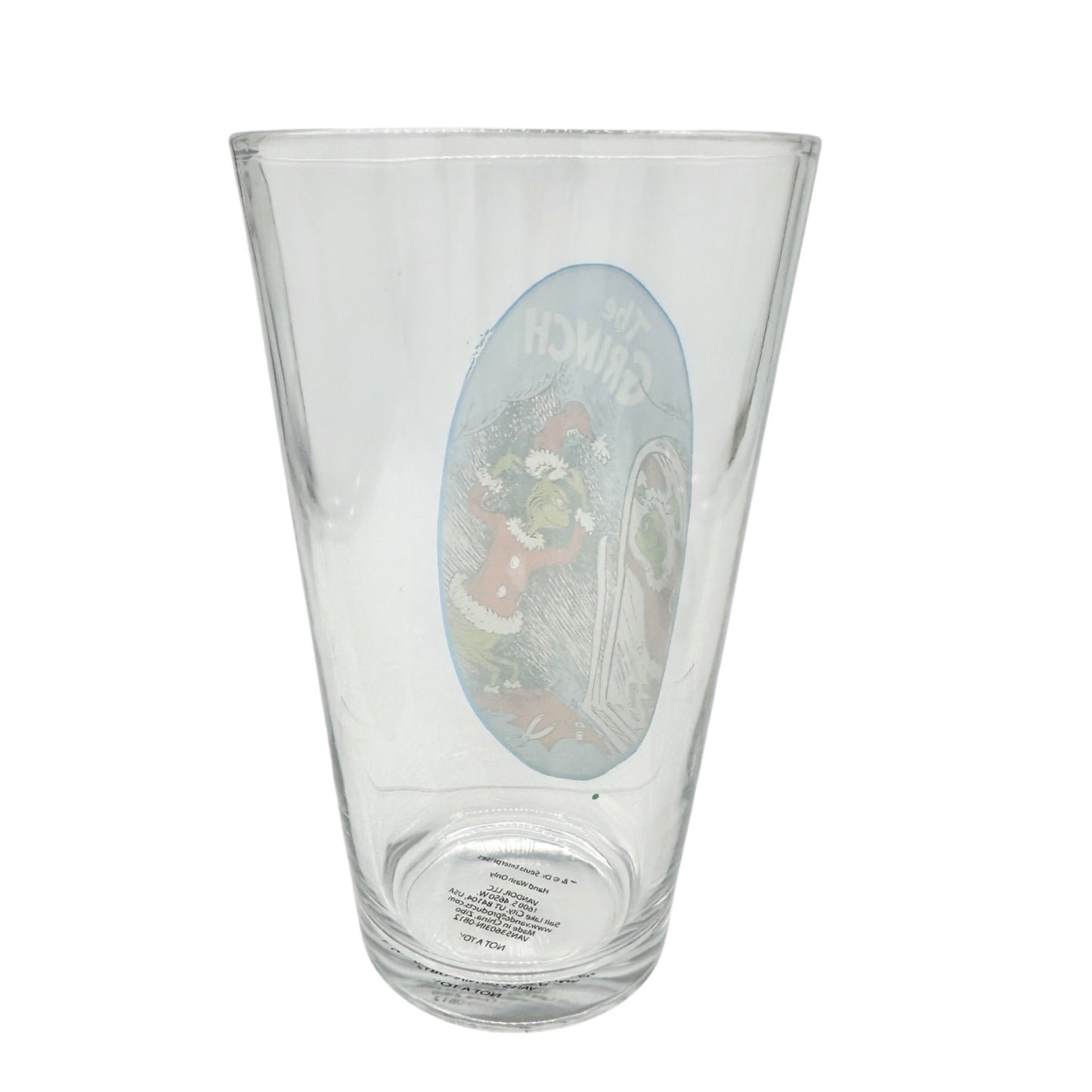 The Grinch Glass Tumbler 12 Oz Dr. Seuss Design Vandor LLC Christmas Cheer