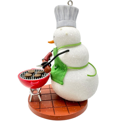 Hallmark Keepsake Grillin And Chillin Snowman 2008 Christmas Ornament T. Steiger