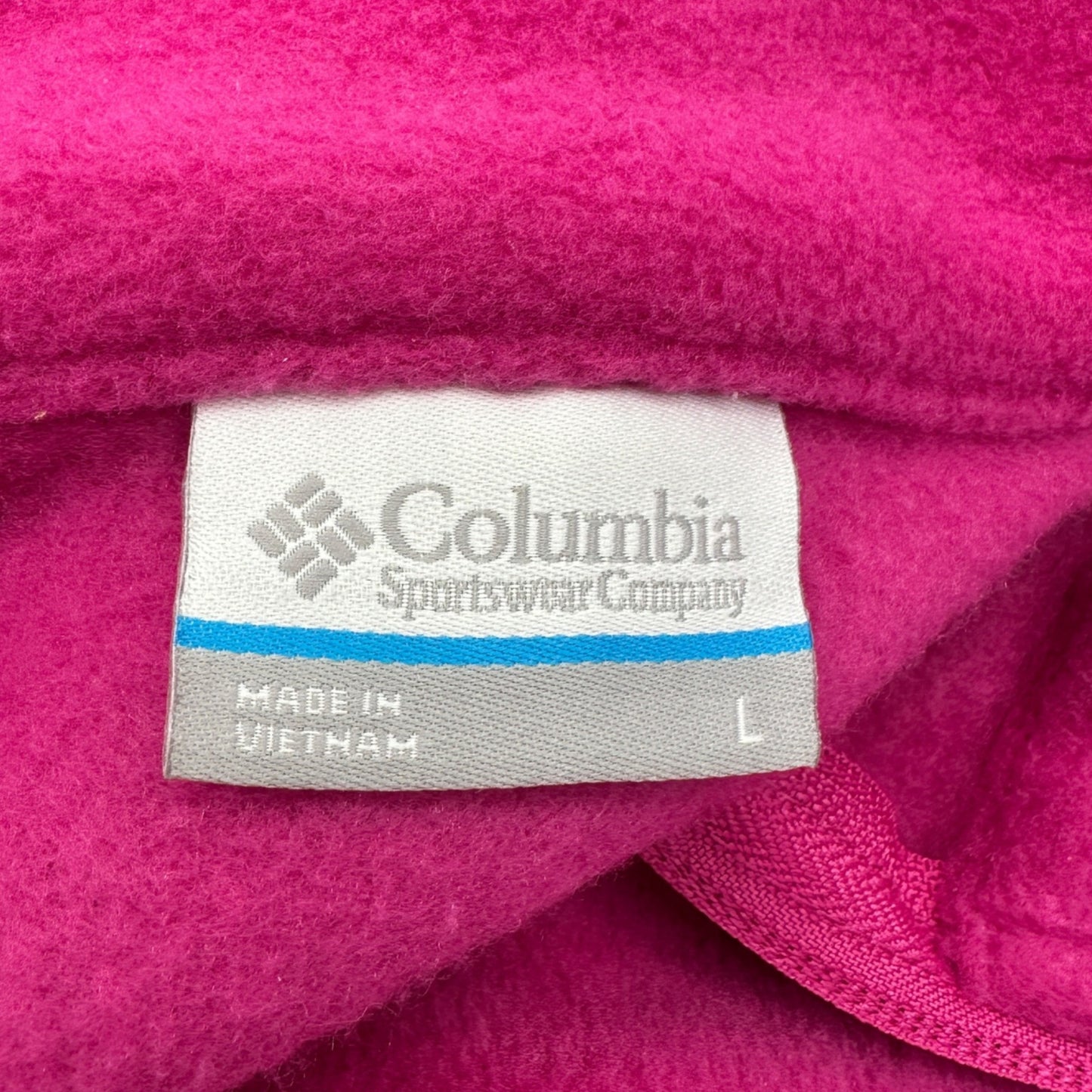 Columbia Fleece Jacket Womens L Purple Pizzazz Full Zip Warm Polyester Soft Cozy