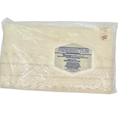 Wamsutta Vintage Penobscot Plus Double Flat Sheet 81x104 Cream 200 Thread Count