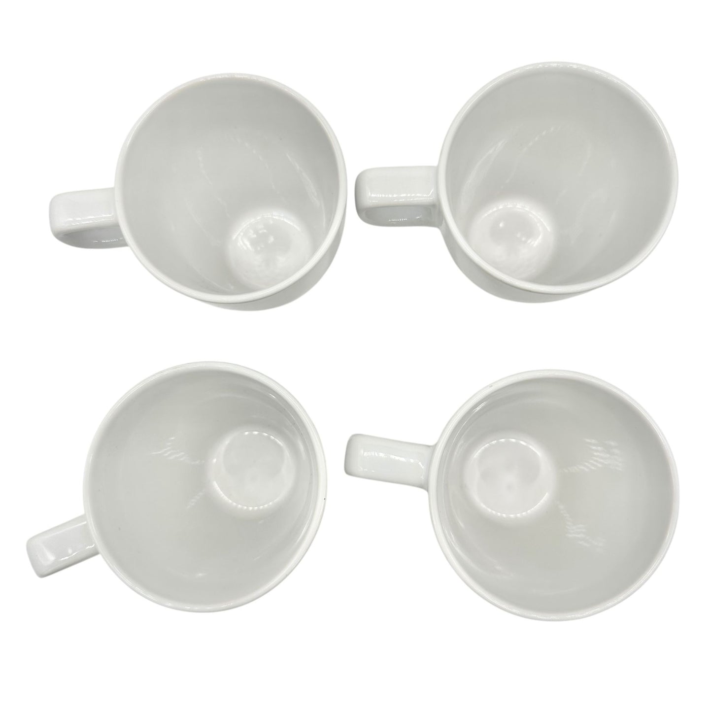 IKEA FARGRIK Stackable White Mugs 8 oz Set Of 4 Dishwasher Microwave Safe