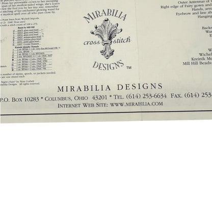 Mirabilia Designs A MIDSUMMER NIGHTS FAIRY Cross Stitch Pattern By Nora Corbett