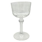 Vintage Clear Etched Crystal Stemmed Glass With Floral Design