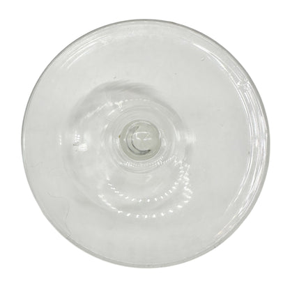 Vintage Clear Etched Crystal Stemmed Glass With Floral Design