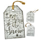 Galvanized Metal Holiday Wall Décor Set Let It Snow Be Merry Bright Twine Hanger