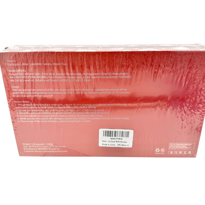 15 Pack Christmas Bath Bomb Gift Set Eucalyptus Rose Lavender Mixed Fruit Scents