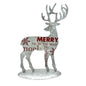 Metal Reindeer Christmas Tabletop Decor With Merry And Noel Text 10 Inches Tall