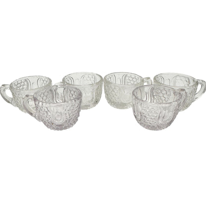 Federal Glass 1914 Wabash 7pc Punch Set Childrens Size Tulip & Honeycomb Pattern