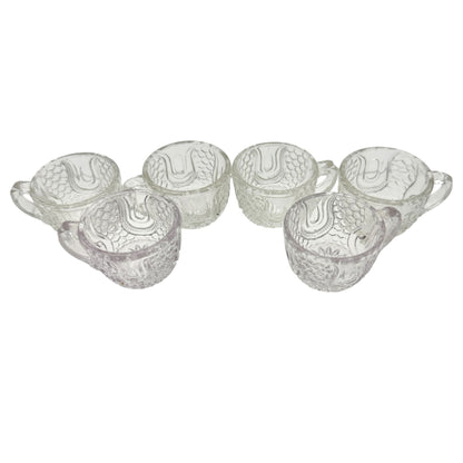 Federal Glass 1914 Wabash 7pc Punch Set Childrens Size Tulip & Honeycomb Pattern