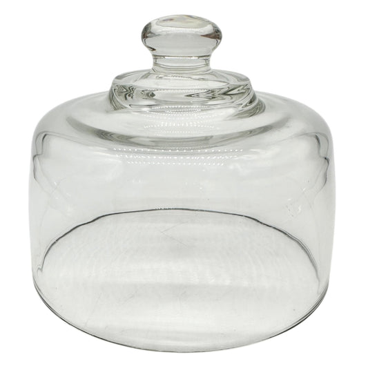 Clear Glass Dome Pastry Cover With Knob Handle 6 Inches Diameter