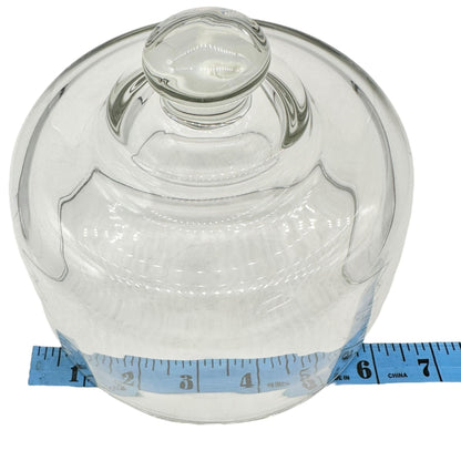 Clear Glass Dome Pastry Cover With Knob Handle 6 Inches Diameter