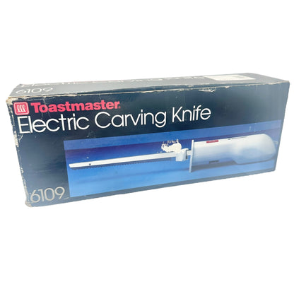 Toastmaster 6109 Electric Carving Knife Stainless Steel Serrated Blade & Manual