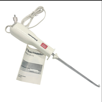 Toastmaster 6109 Electric Carving Knife Stainless Steel Serrated Blade & Manual