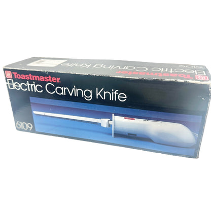 Toastmaster 6109 Electric Carving Knife Stainless Steel Serrated Blade & Manual