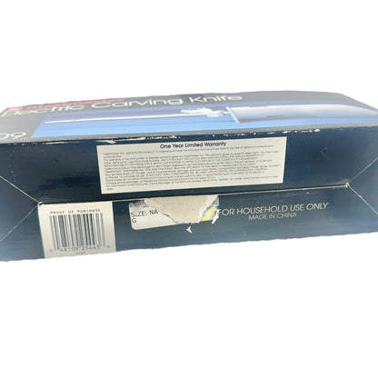 Toastmaster 6109 Electric Carving Knife Stainless Steel Serrated Blade & Manual