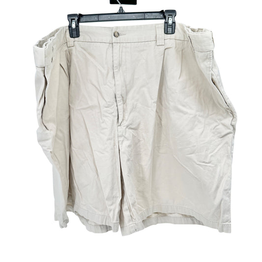 Harbor Bay Mens Beige Cotton Shorts Size 56 Relaxed Fit Lightweight Casual Wear