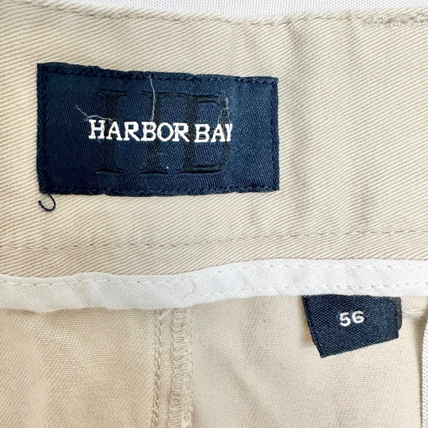 Harbor Bay Mens Beige Cotton Shorts Size 56 Relaxed Fit Lightweight Casual Wear