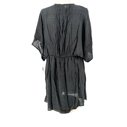 Time And Tru Cover Up Dress With Ring Detail Womens 2X 20-22 Black Lightweight