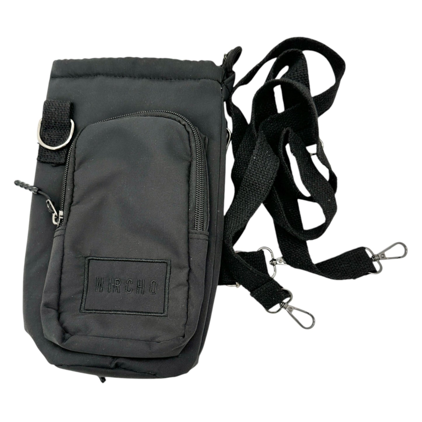Nircho Insulated Bottle Bag Black With Adjustable Crossbody and Carry Straps