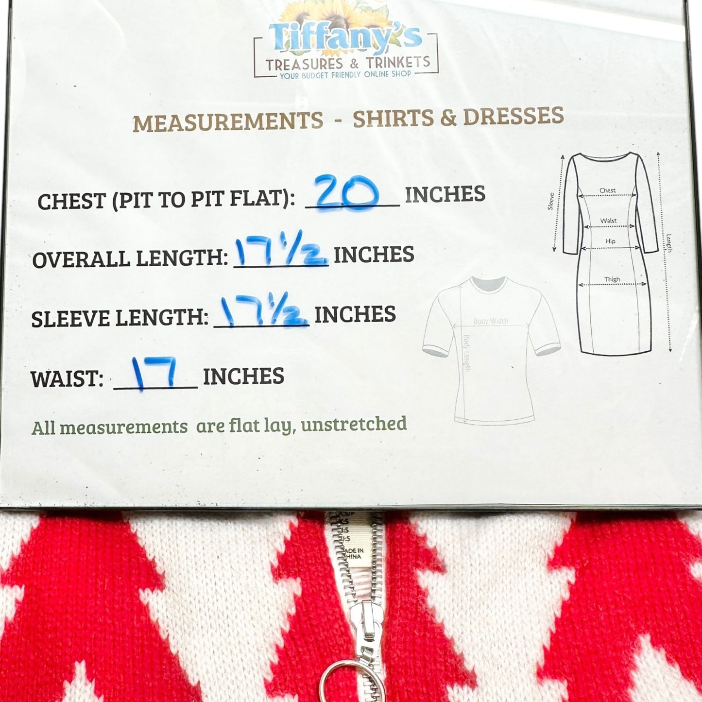 Jessica Simpson Half-Zip Turtleneck Sweater Red White Holiday Tree Heart Pattern