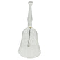 Clear Glass Bell With Etched Floral Design Crystal Clapper 6 Inches