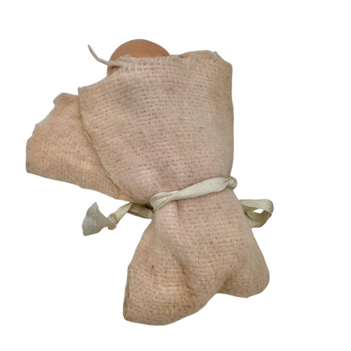 Vintage 1940s Baby Doll With Handmade Blanket Wrap Collectible Figurine 3.5 Inch