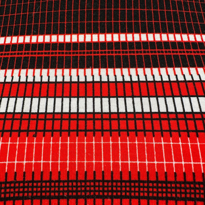 LuLaRoe Irma Tunic Womens XL Red Black Stripe Hi Low Hem Relaxed Fit Oversized