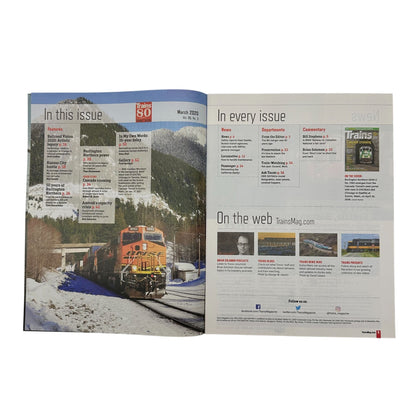 Trains Magazine March 2020 Issue With Cascade Crossing and Railroad Features