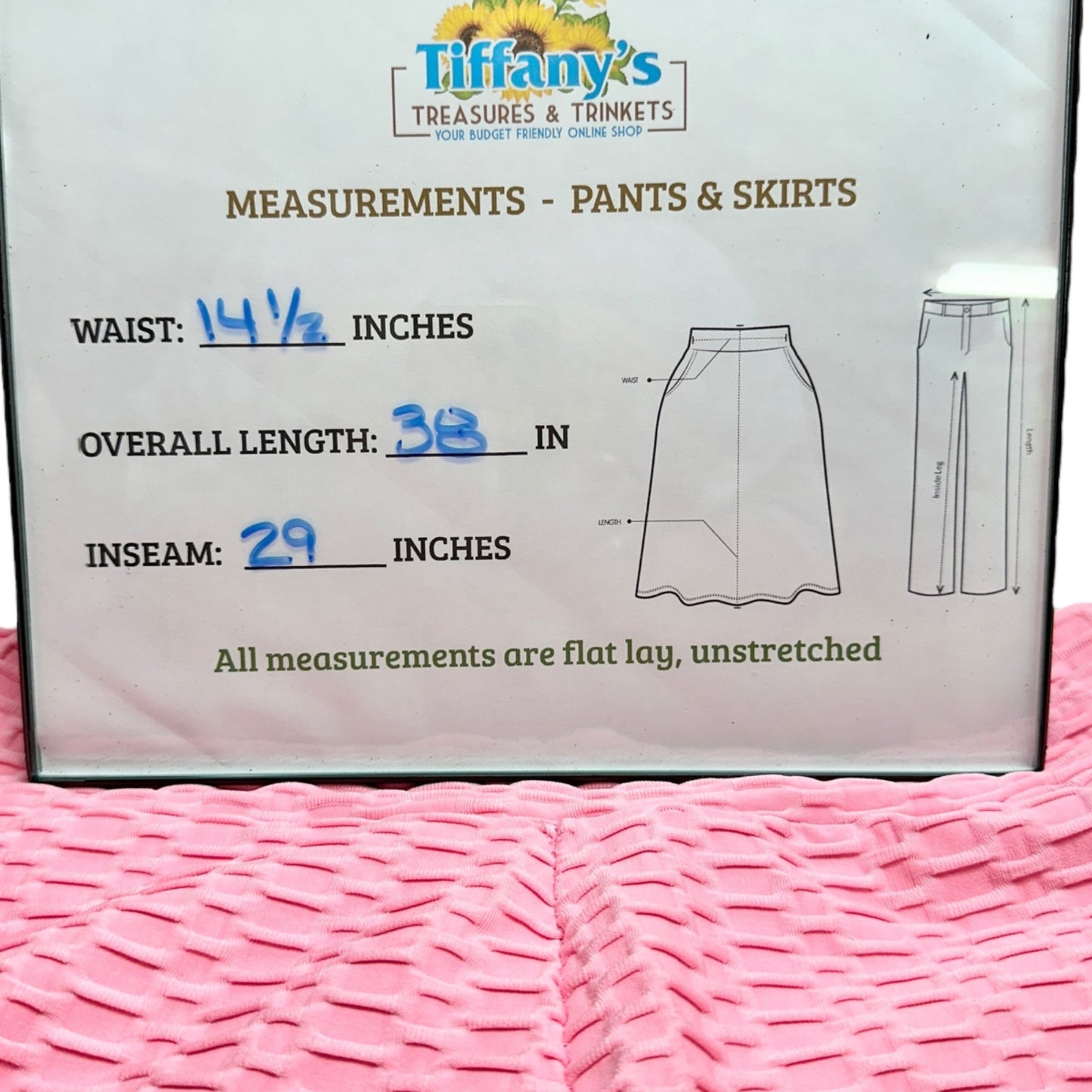 Textured Scrunch Butt Leggings Womens XXL Pink High-Waisted Poly Spandex Blend