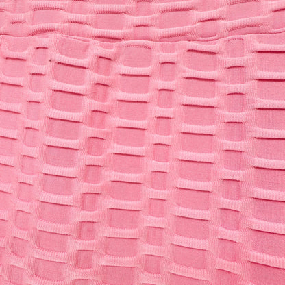 Textured Scrunch Butt Leggings Womens XXL Pink High-Waisted Poly Spandex Blend
