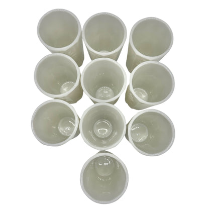 Westmoreland Milk Glass Coolers Set of 10 Grape Pattern 8oz Glasses Tumblers