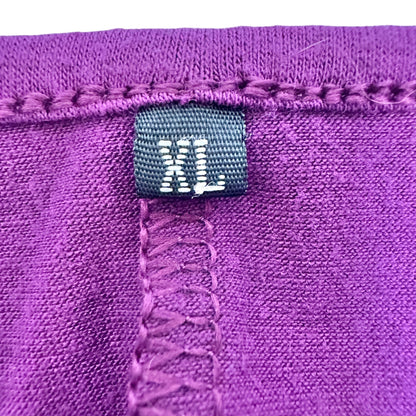 Womens Casual Dress XL A-Line Purple SS Pockets Cotton Blend Soft Lightweight
