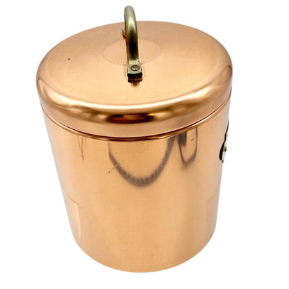 Vintage Bristol Ware Copper Coffee Canister With Lid 7 in Tall x 5 in Dia