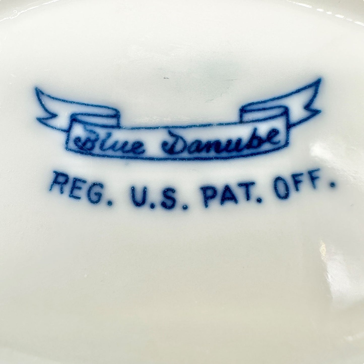 Blue Danube Oval Serving Platter 14x10 White Blue Floral Pattern Porcelain Dish