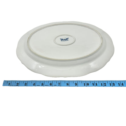 Blue Danube Oval Serving Platter 14x10 White Blue Floral Pattern Porcelain Dish