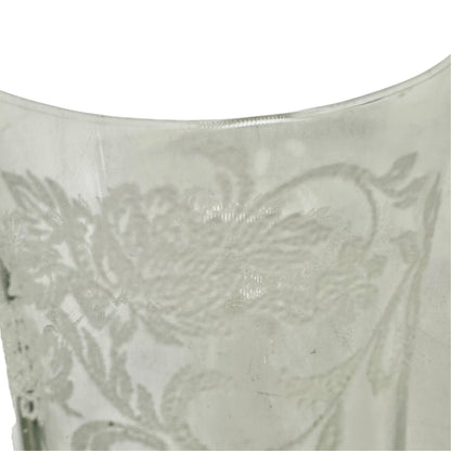 Decorative White Sleigh Candle Holder Etched Glass Pinecones Holiday Greenery