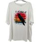 F Caw F Raven Graphic Oversized T Shirt Unisex 5XL Fits Like 3X White SS Casual