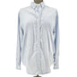 Lands End Button Down Dress Shirt Tailored Womens 18 Tall Cotton Poly USA Made