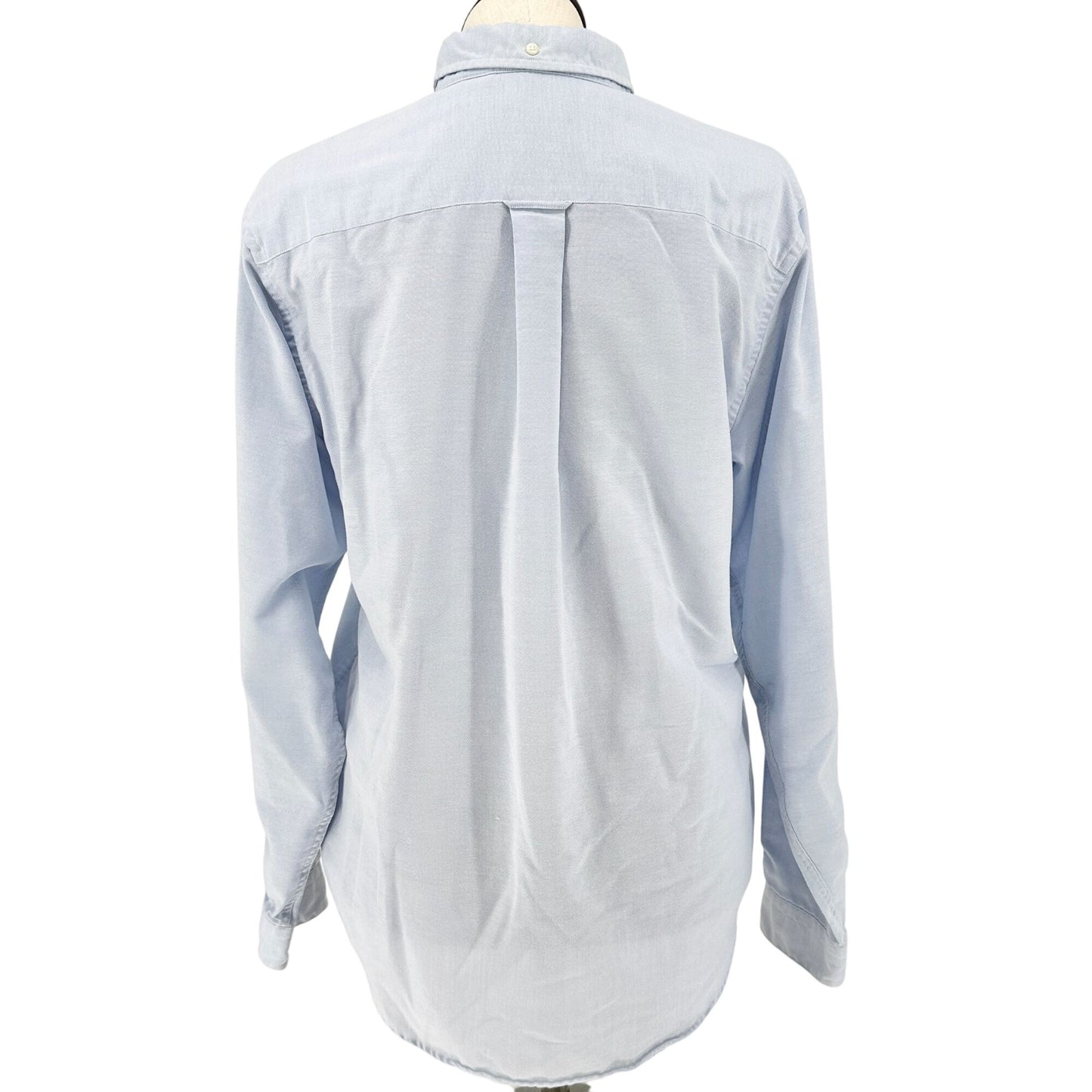 Lands End Button Down Dress Shirt Tailored Womens 18 Tall Cotton Poly USA Made