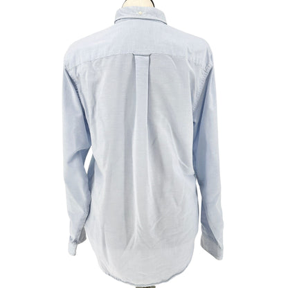 Lands End Button Down Dress Shirt Tailored Womens 18 Tall Cotton Poly USA Made