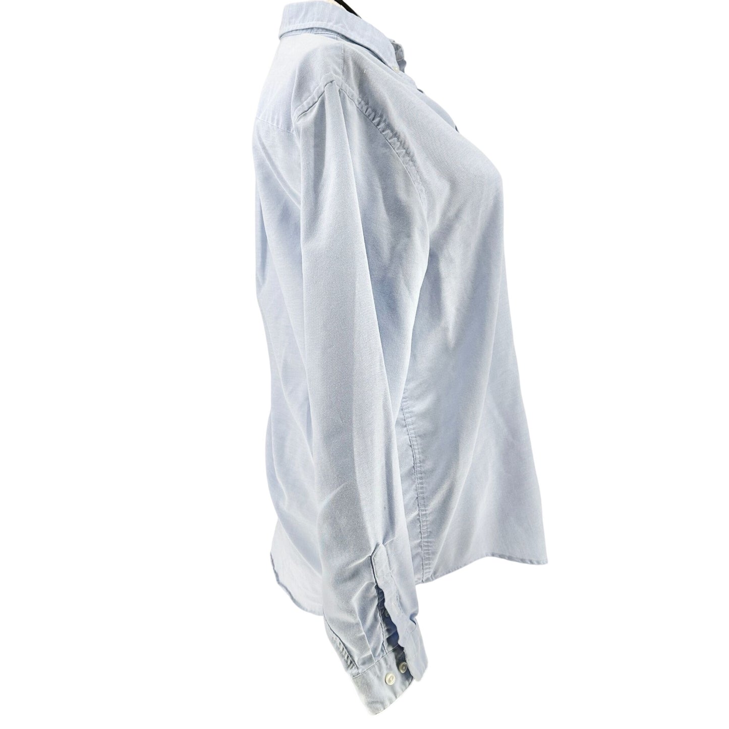 Lands End Button Down Dress Shirt Tailored Womens 18 Tall Cotton Poly USA Made