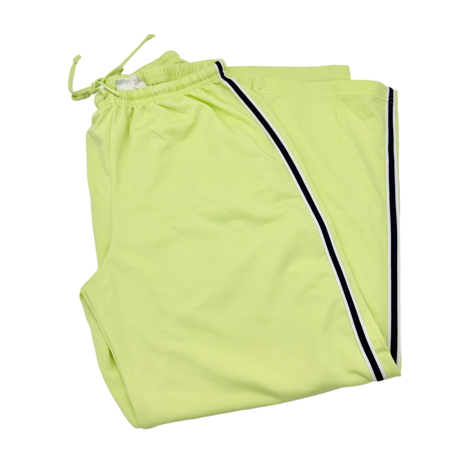 Prospirit Athletic Track Pants Womens Large Lime Green Polyester Elastic Waist