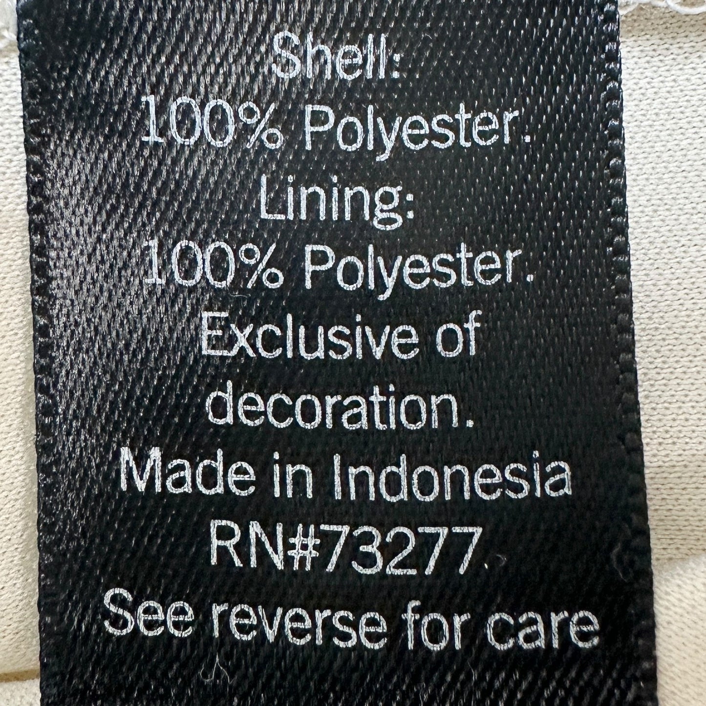 Simply Vera Vera Wang Dress Womens M White Beige Floral Print Ruffled Chiffon LS