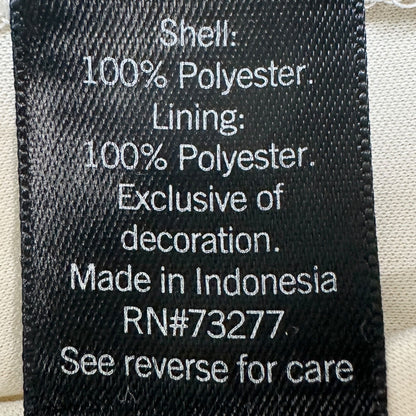 Simply Vera Vera Wang Dress Womens M White Beige Floral Print Ruffled Chiffon LS