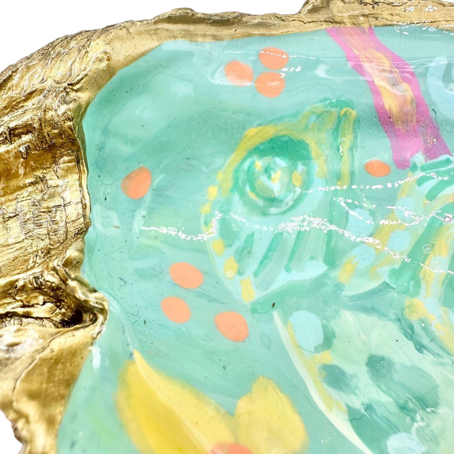 Grit and Grace Oyster Shell Trinket Dish Decor 5x3 The World is Your Oyster