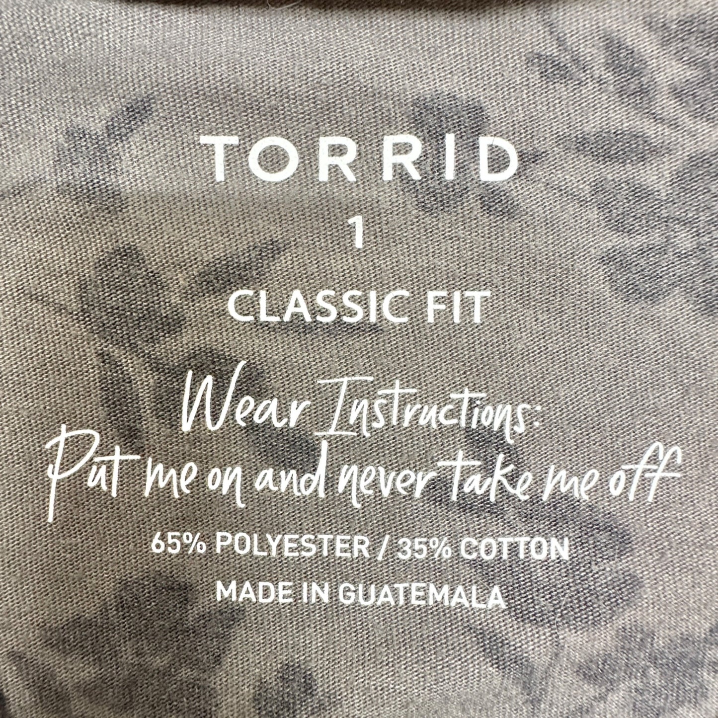 Torrid Size 1 Classic Fit Womens 1X Gray Black Floral Long Sleeve Ruffle Detail