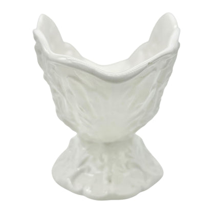 Antique Alcabaca Portugal Planter Centerpiece Fruit Bowl White Ceramic 17x8x6.5