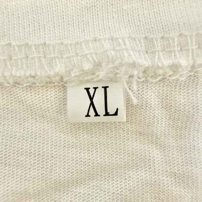 Leopard Print Bunny Graphic Tee XL (fits like L) White Cotton Casual Animal Design