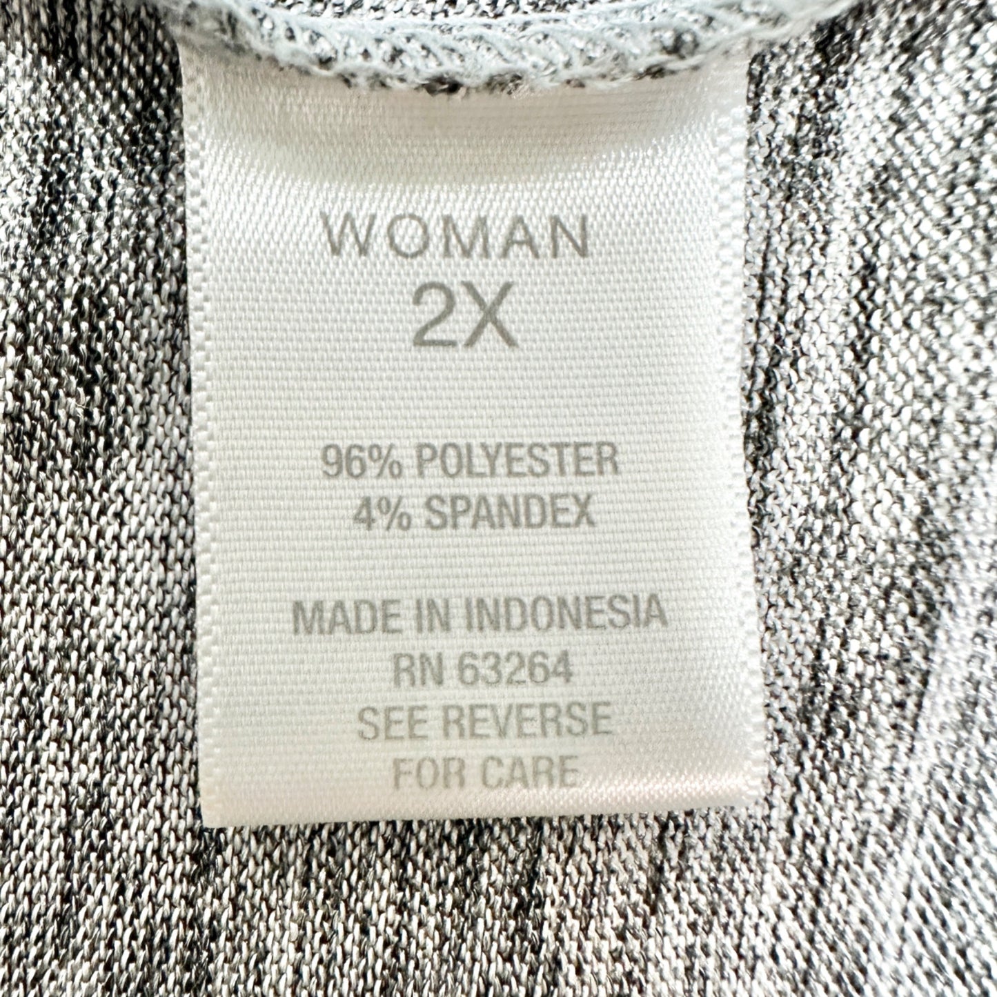 Westport 1962 Top Womens 2X Silvery Gray Long Sleeve Polyester Blend Comfortable