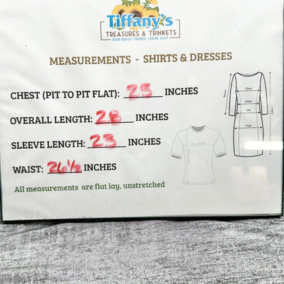 Westport 1962 Top Womens 2X Silvery Gray Long Sleeve Polyester Blend Comfortable